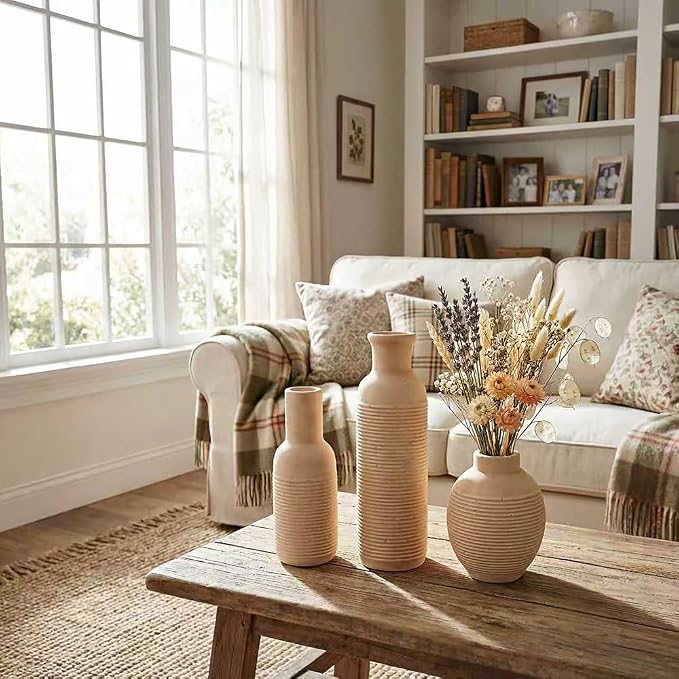 Rustic Farmhouse Vase Set of 3 - Image 8