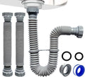 VIVIDA 1-1/2" Kitchen Sink Drain Pipe 2-Pack, Flexible Sink P Trap by VIVIDA