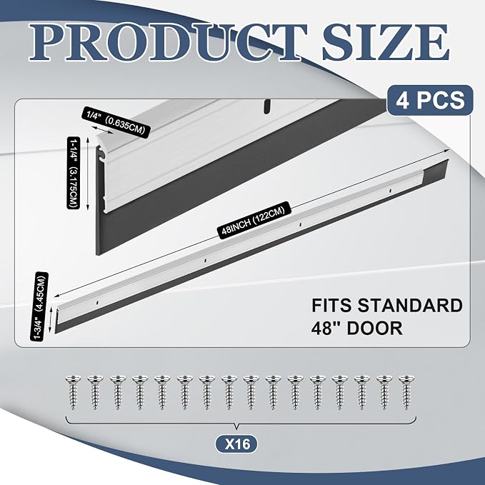 FoldTier 4 Pcs All-Season Door Sweep - Image 2