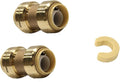2piece EFIELD 1 Inch Straight Coupling Push-Fit Fitting | Connect Pex, CPVC by EFIELDPEXTUBING