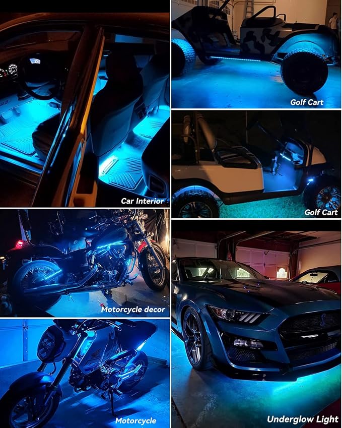 Keiurot 12V Led Light Strip for Cars 24Inch Connectable & Waterproof, - Image 4