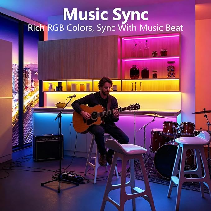 DAYBETTER LED Strip Lights 110ft1Roll RGB Music Sync Smart App Control | Indoor - Image 3