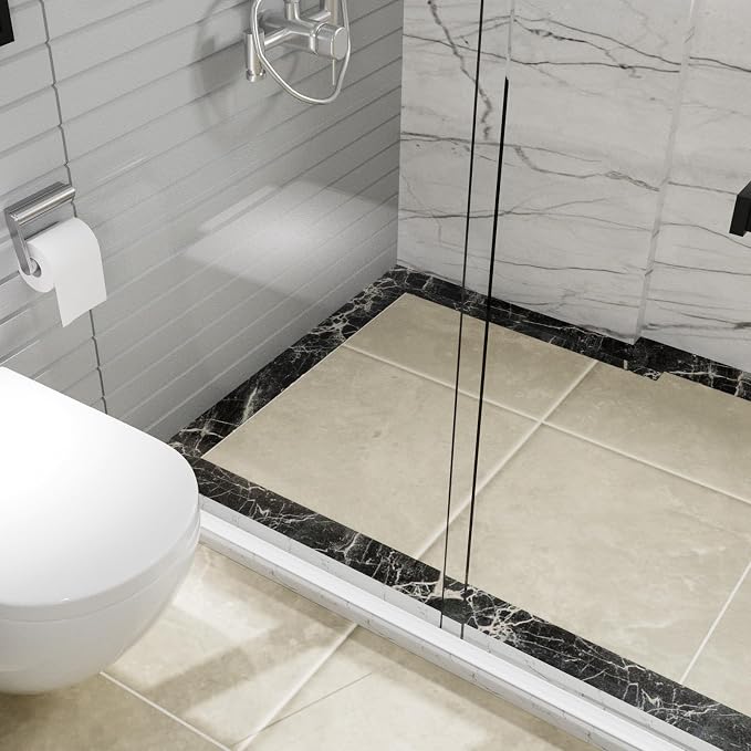Duzzy 98 Inch Shower Threshold Water Dam Guard, Silicone Rubber Shower Door - Image 7