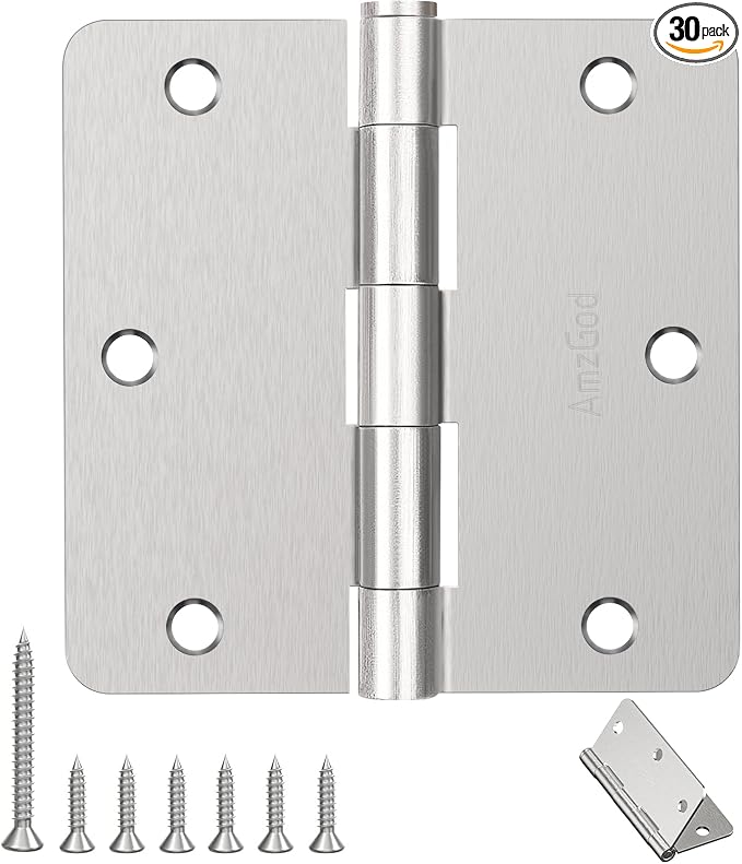 Door Hinges Brushed Nickel by AmzGod