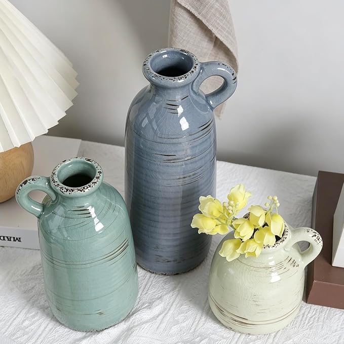 Ceramic Vase Set of 3, Vase Home Decor - Image 5