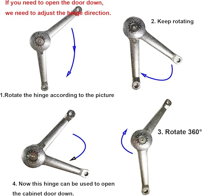 Qrity 2 PCS Adjustable Lift Up Stay Support Hinge - Image 5