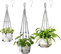 Mkono 3 Pack Macrame Plant Hangers Hanging Planters by Mkono