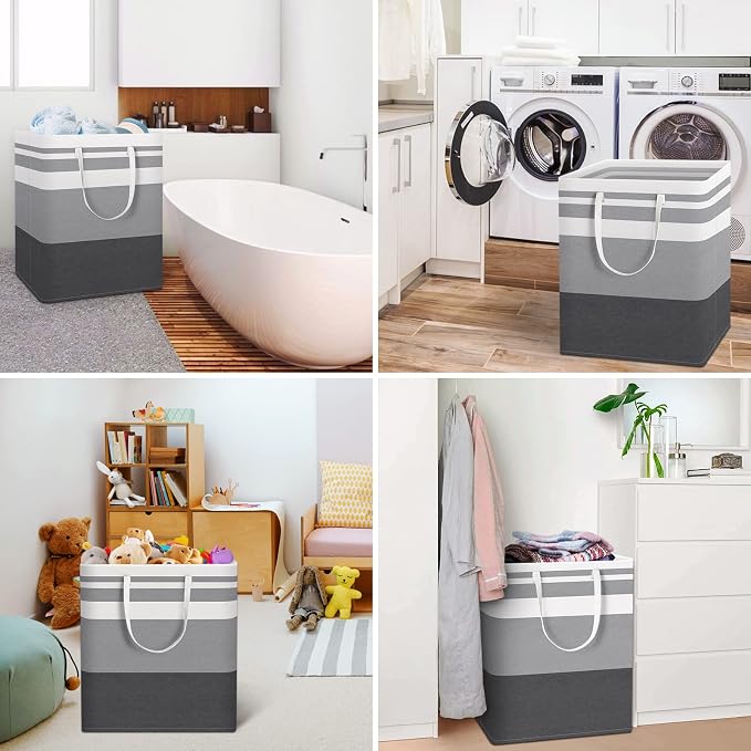 HomeHacks 2 Pack Large Laundry Baskets, Laundry Hampers Bags | Waterproof - Image 6