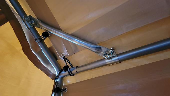 20” Angled Canopy Bar Brace Frame Support Bracket Carport Piping Cross Bar - Image 4