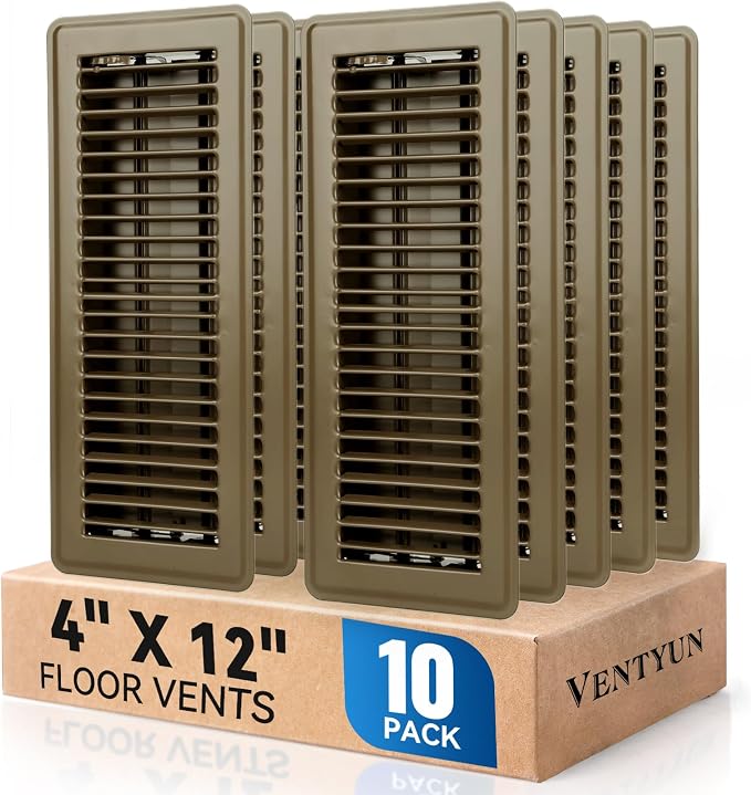 4" x 12" Floor Register Vent Covers 10-Pack by VENTYUN