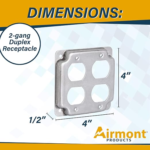 2-Gang Duplex Receptacle Electrical Box Cover - Image 4