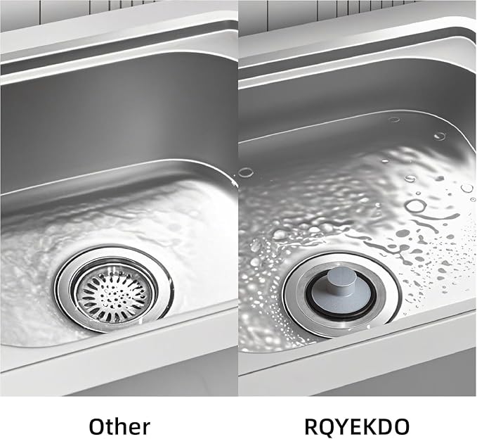 RQYEKDO 3.5" Gray Sink Stopper Fits InSinkErator Moen Waste Maid - Image 6