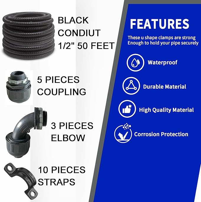 Yariwiz Black Special Extra Flexible Electrical Conduit Liquid Tight PVC - Image 4