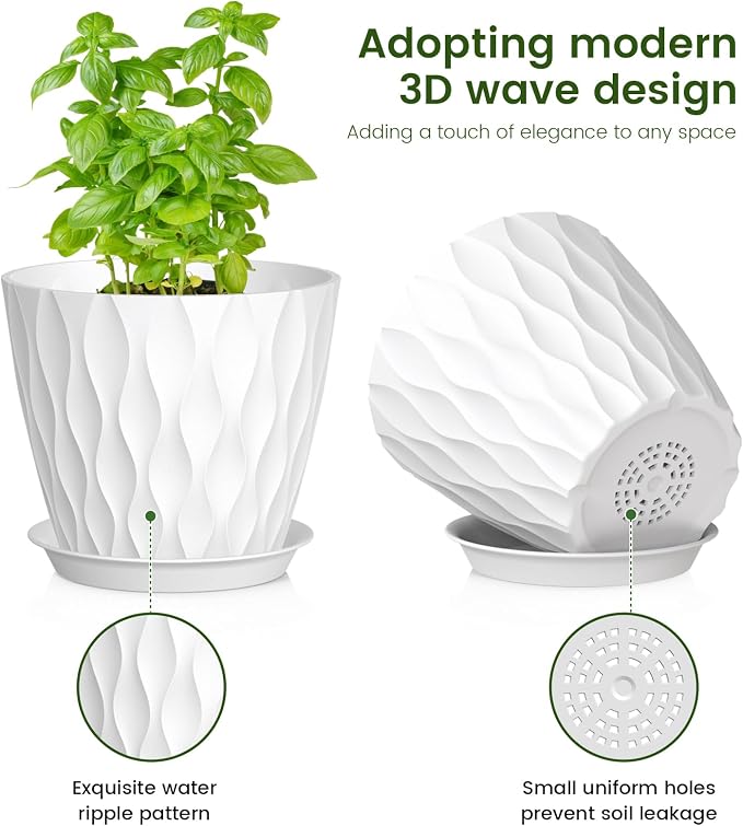 Meowell 7/6.5/6/5.5/5/4.5/4 inch Plant Pots - Image 3