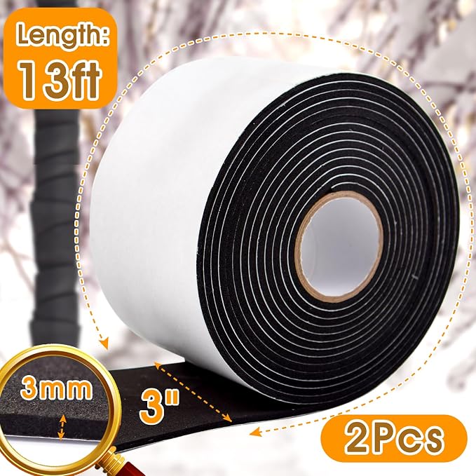 3 Inch*13Ft Pipe Insulation Tape 2 Pack, Weather Resistant Water Wrap Tape | - Image 2