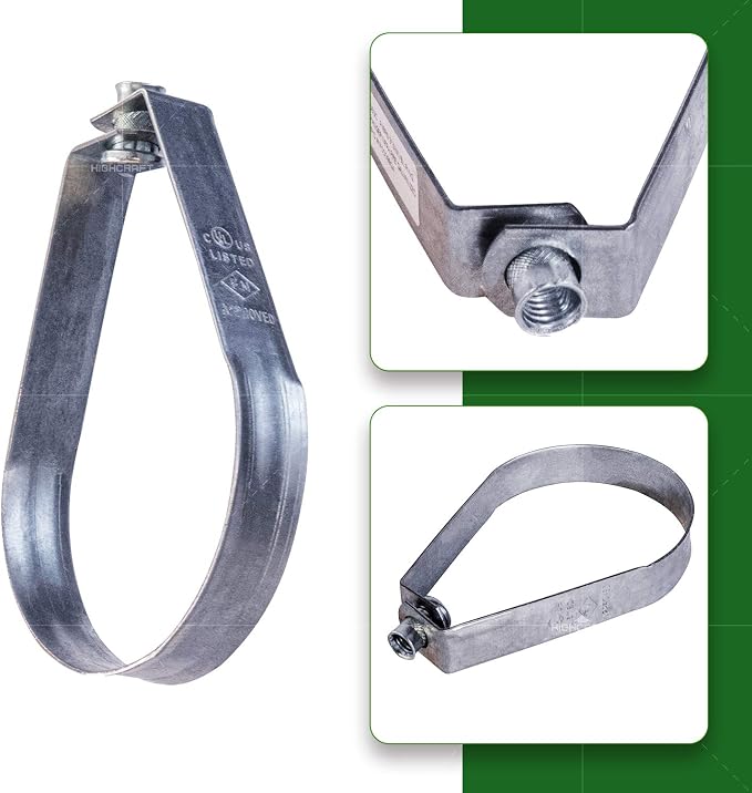 HIGHCRAFT ITSO-HQ04 Swivel Loop Pipe Hanger, Pre-Galvanized Steel, 4 in - Image 2