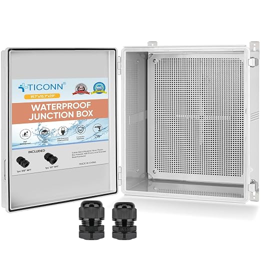 TICONN Outdoor Electrical Box Waterproof, ABS IP67 Junction Box Enclosure | by TICONN