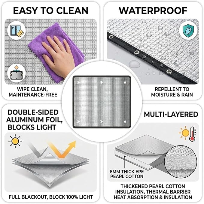 Window Insulation Film Aluminum Foil, Heat Control Thermal Barrier - Image 2