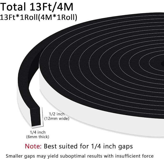 Weather Stripping Door Seal, Energy-Saving, Insulation, 1/2x1/4in | Strong - Image 5