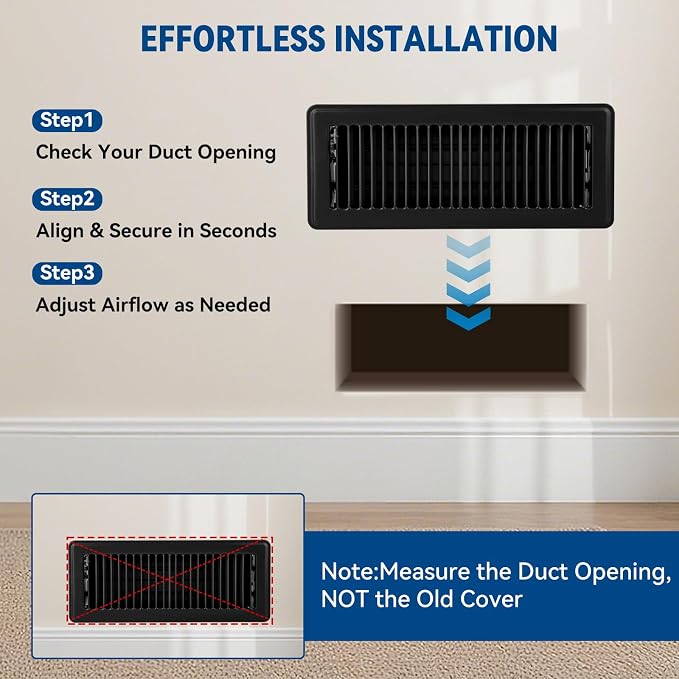 4" x 10" Floor Register Vent Covers 2-Pack - Image 7