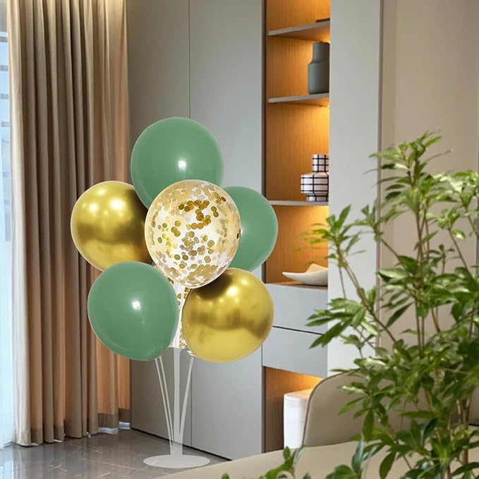 ZJDHPTY 4Set Green and Gold Balloon Stand Table Centerpieces Party Decor | - Image 6