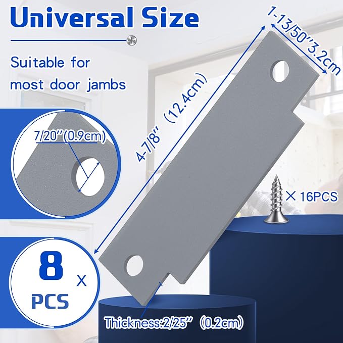 Zonon 8 Pcs Door Strike Plate Filler - Image 2