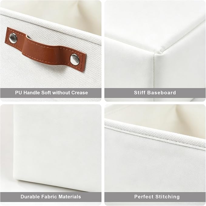 Large Fabric Storage Baskets | 50L Storage Bins, Decorative Linen Closet Baskets - Image 6