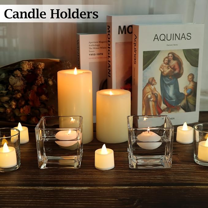 6 Pack Square Glass Vases 3" x3" x 3", Wedding Party Home Decor - Image 6