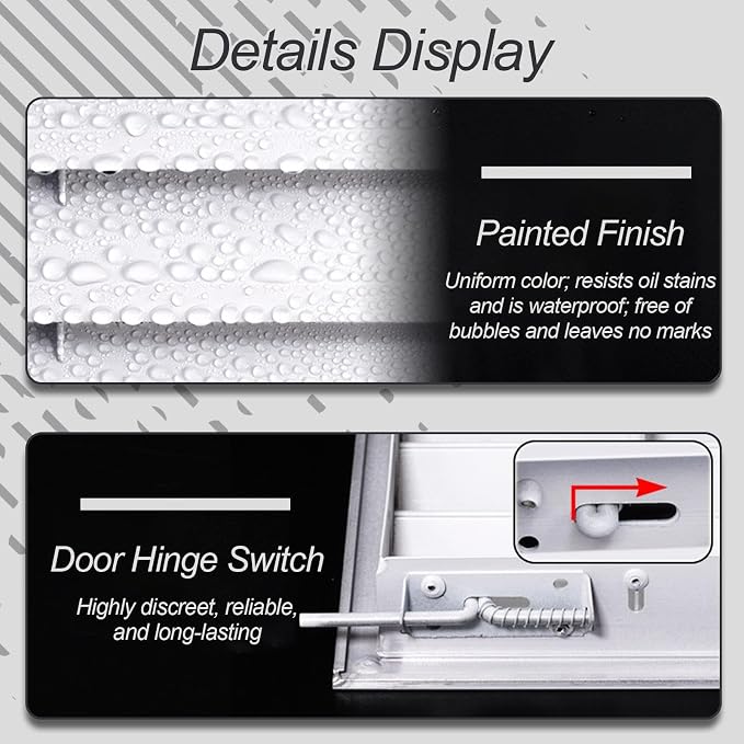 White Air Return Grille, Aluminum Access Panel - Image 5