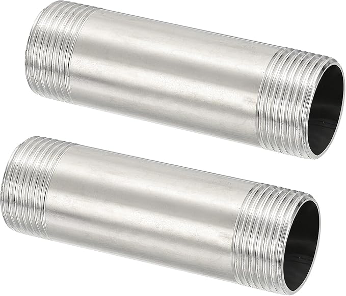 PATIKIL 304 Stainless Steel Pipe Fitting, 2 Pack 1" BSP Male x 1" BSP Male by PATIKIL