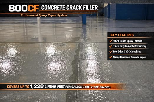 Concrete Repair Kit – 100% Solids Epoxy Crack Filler, 1:1 Mix, Fast-Setting - Image 3