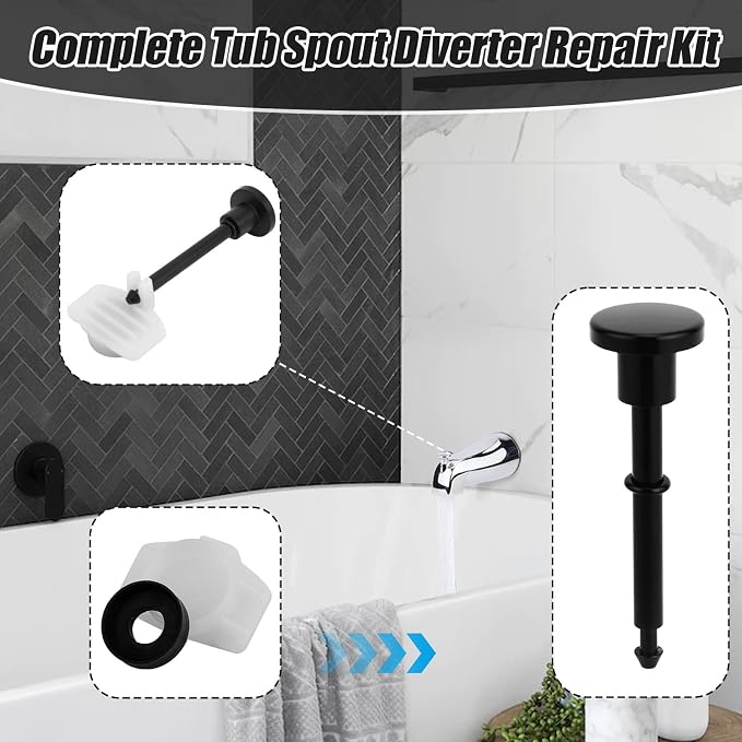 Tub Spout Diverter Repair Kit, Shower Diverter Valve Stems & Seal and Gates | - Image 3
