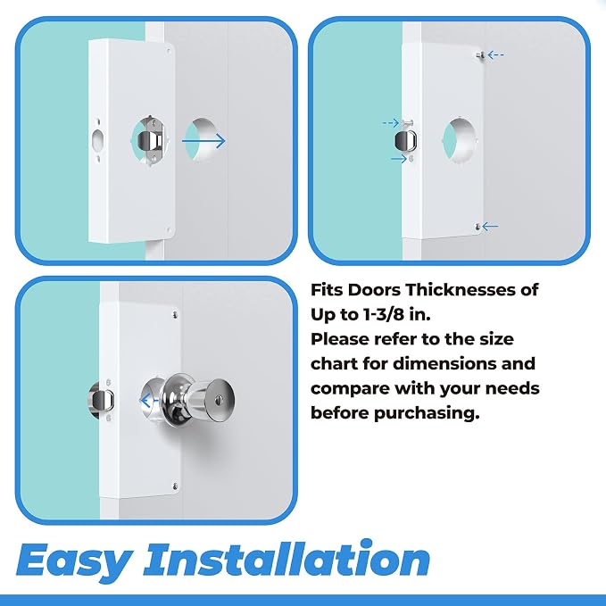 White U 9585 Stainless Steel Lock and Door Reinforcement Plate - Image 4