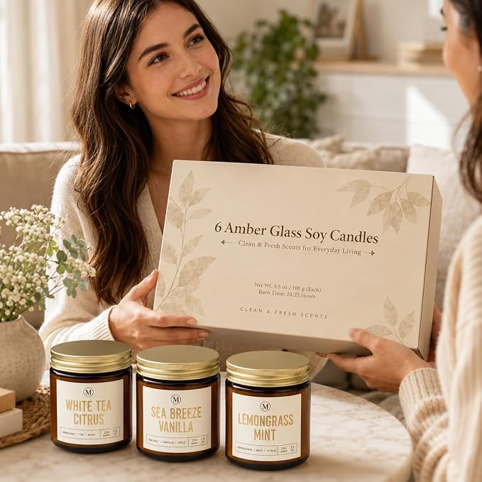 Candles for Home Scented, Aromatherapy Candle Gifts Sets for Women, 6 Pack - Image 7