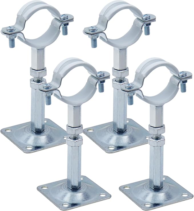 4pcs Wall Mount Pipe Supports 32mm Ceiling Mount Pipe Bracket Clamps Metal Ring by Mewutal
