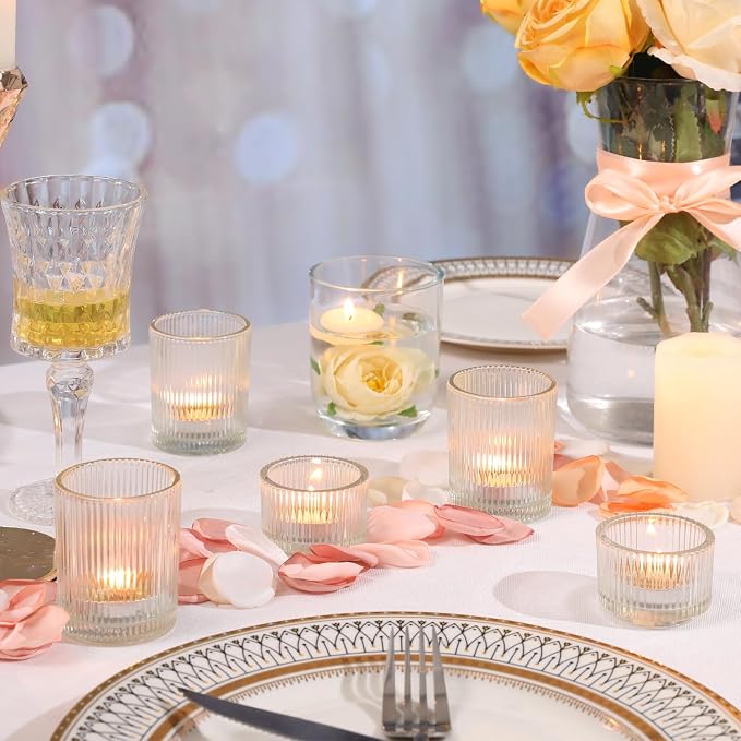 NITIME 10pcs Assorted Clear Votive Candle Holders - Image 5