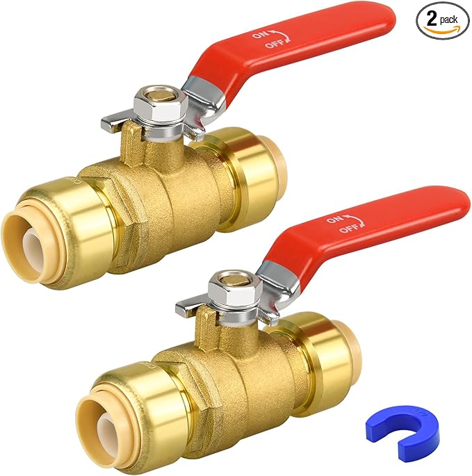 2pcs 1/2" Push Fit Ball Valve by PXZBLG