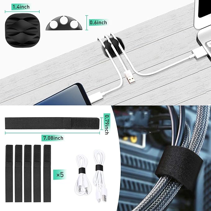 ENONCI Cable Raceway 31in Wire Covers Under Desk Cable Management 2-Pack | - Image 4