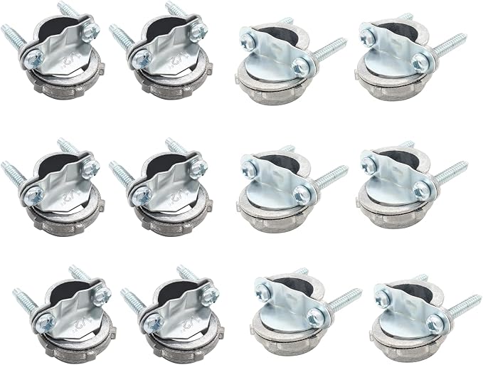 12 Pcs Clamp Cable Connectors, 1/2 Inch+ 3/4 Inch by Kyuionty