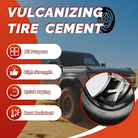 Vulcanizing Rubber Cement, 4.4 Oz Tire Rubber Adhesive | Car Tire Repair Cement - Image 2