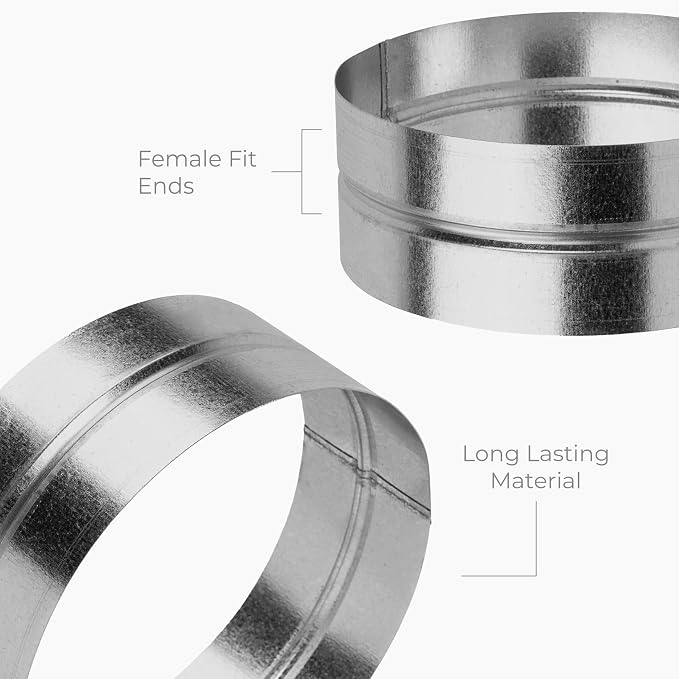 8 Inch Galvanized Metal Duct Connector - Image 5