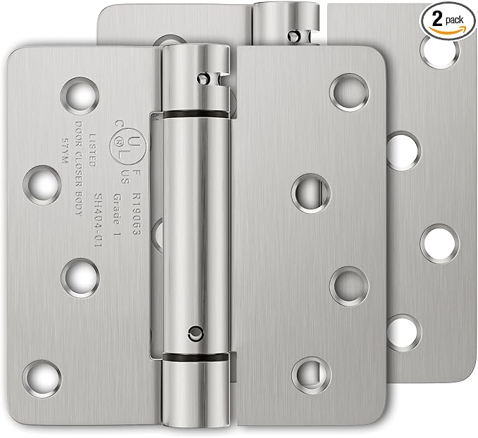 Luxbaro 2 Pack Self Closing Door Hinges 4 Inch, Adjustable Tension | Spring by Luxbaro