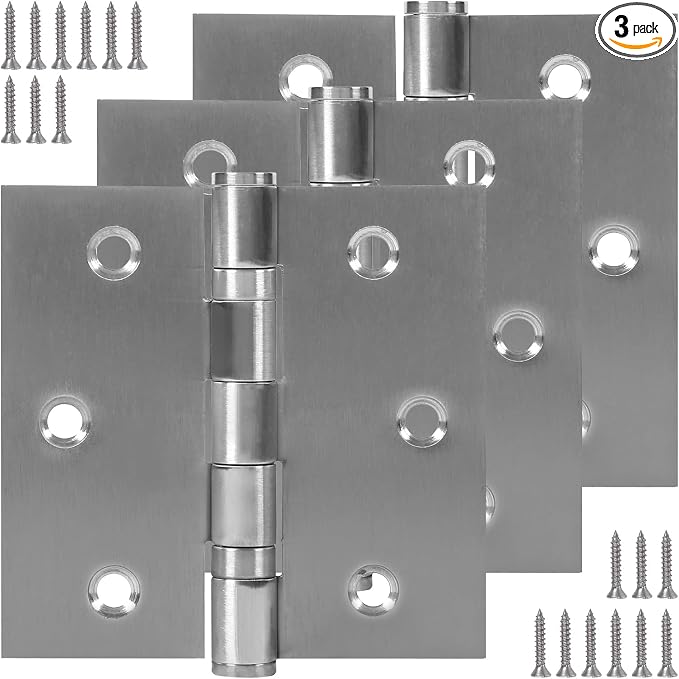 3 Pack 3.5 Inch x 3.5 Inch Door Hinges by LITLANDSTAR