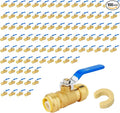 1" Ball Valves, 100 Pack Push Fit Shut Off Valves by Unknown