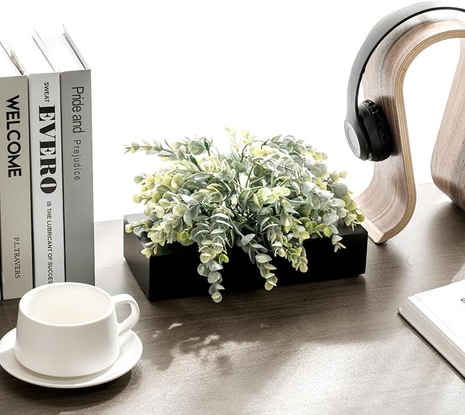 MyGift Artificial Eucalyptus Plant, Faux Greenery | Realistic leafy foliage - Image 3
