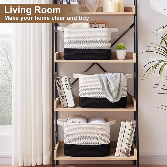 OIASKET Storage Basket for Organizing, Woven Baskets for Storage, Rectangle - Image 4