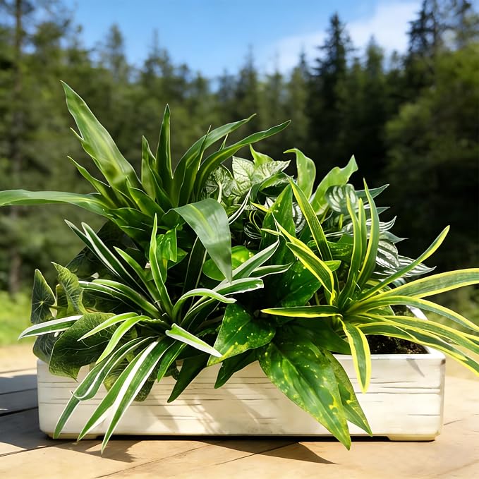 Artificial Plants for Outdoors Faux Greenery Leaves UV Resistant Realistic - Image 8