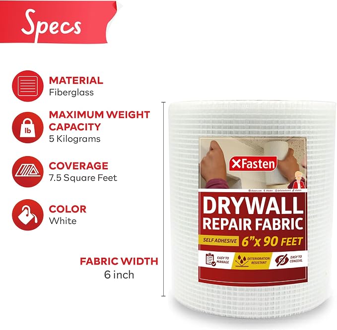 XFasten Drywall Repair Mesh Tape - Image 2