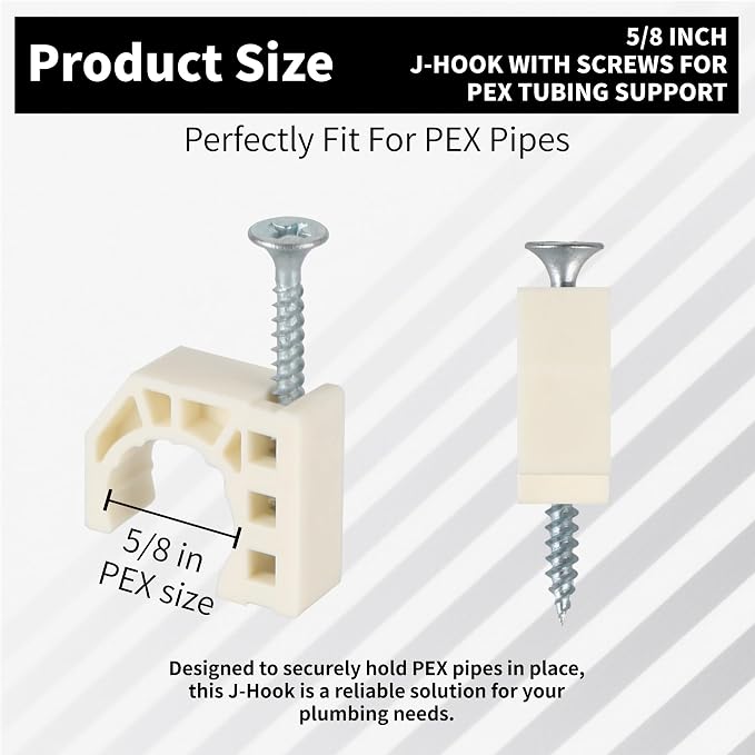 50 Pack 5/8" Half Clamps J-Hook - Image 2