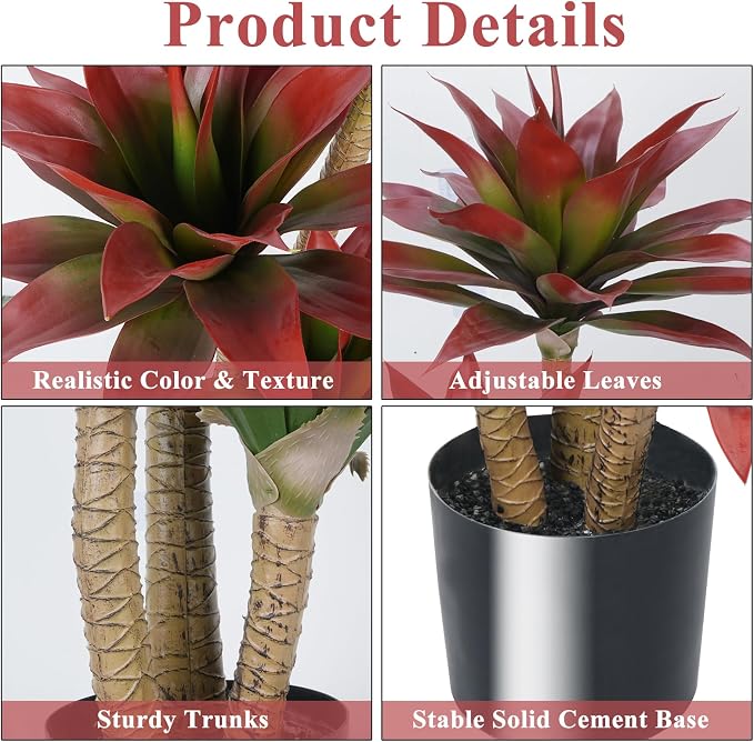 GTIDEA Artificial Tree 3.93Ft Faux Agave Plant - Image 3
